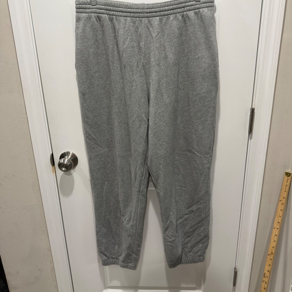 Joe Boxer Mens Heather Gray‎ Fleece Sweatpants L Drawstring Athleisure Casual